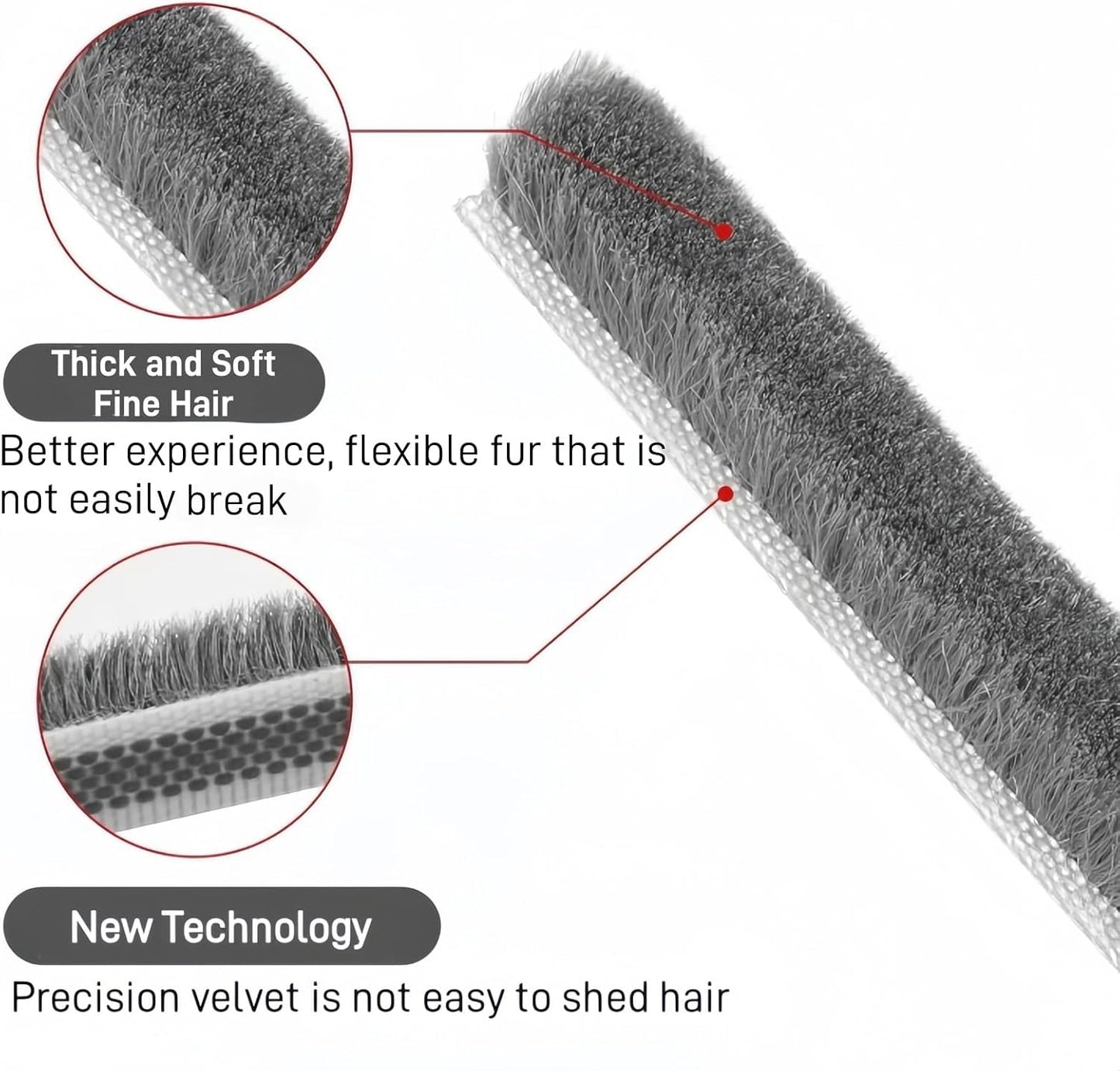 33 Ft Self-Adhesive Weather Stripping Door Seal Strip for Door Window, 0.35" Wide x 0.2" Thick, Gray