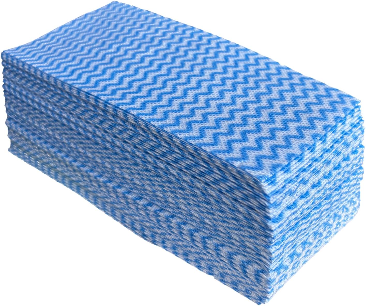 Disposable Cleaning Cloths Multi-Purpose Heavy Duty Disposable Dish Cloth Dish Rags for Kitchen, 7.87 x 15.75 inches -50 Counts/Pack,Blue