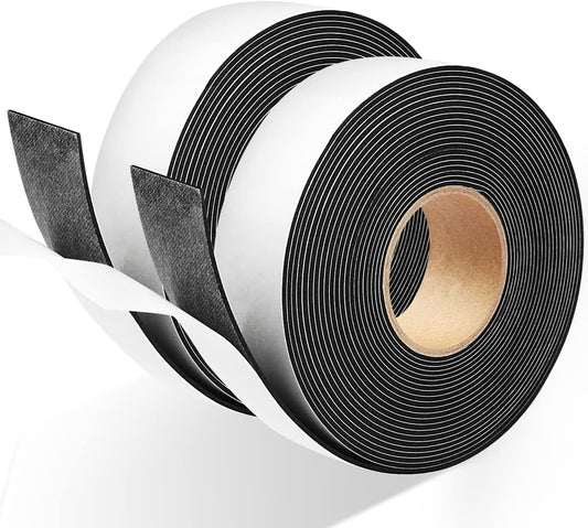 2 Rolls Weather Stripping Door Seal, 1''W x 1/16'' T Foam Tape Single Sided, Adhesive Closed Cell Weather Strip (Total 32 Feet Long)…