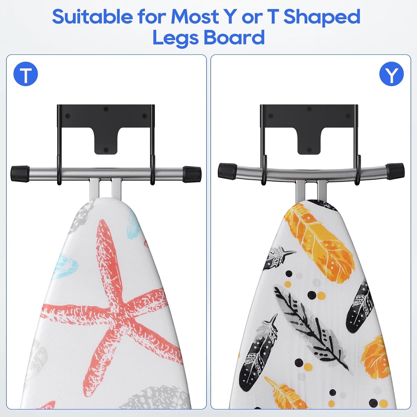 ORLESS Ironing Board Holder Wall Mount, Ironing Board Hanger, Ironing Board Holder, Iron Board Hook Wall Mount, for Laundry Rooms