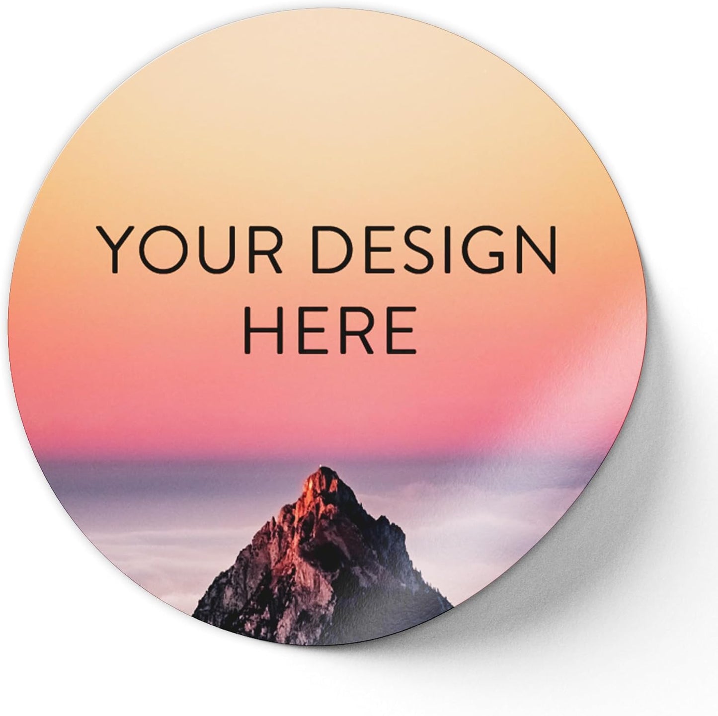 100 Custom Vinyl Stickers - Upload Your own Image, Text, Design, Logo - Personalized Logo Labels for Handmade, Packaging, Bottle, Jars, Candle, Brand Stickers (Mountain, 4x4)