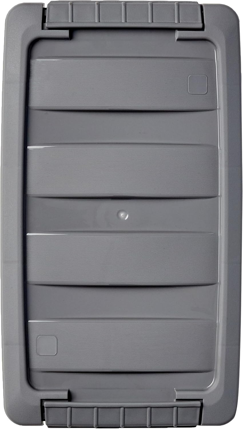 Amazon Basics Plastic Storage Containers with Secure Latching Lids, Stackable Organization Bins, Clear/Grey, 5 Quart, Set of 10