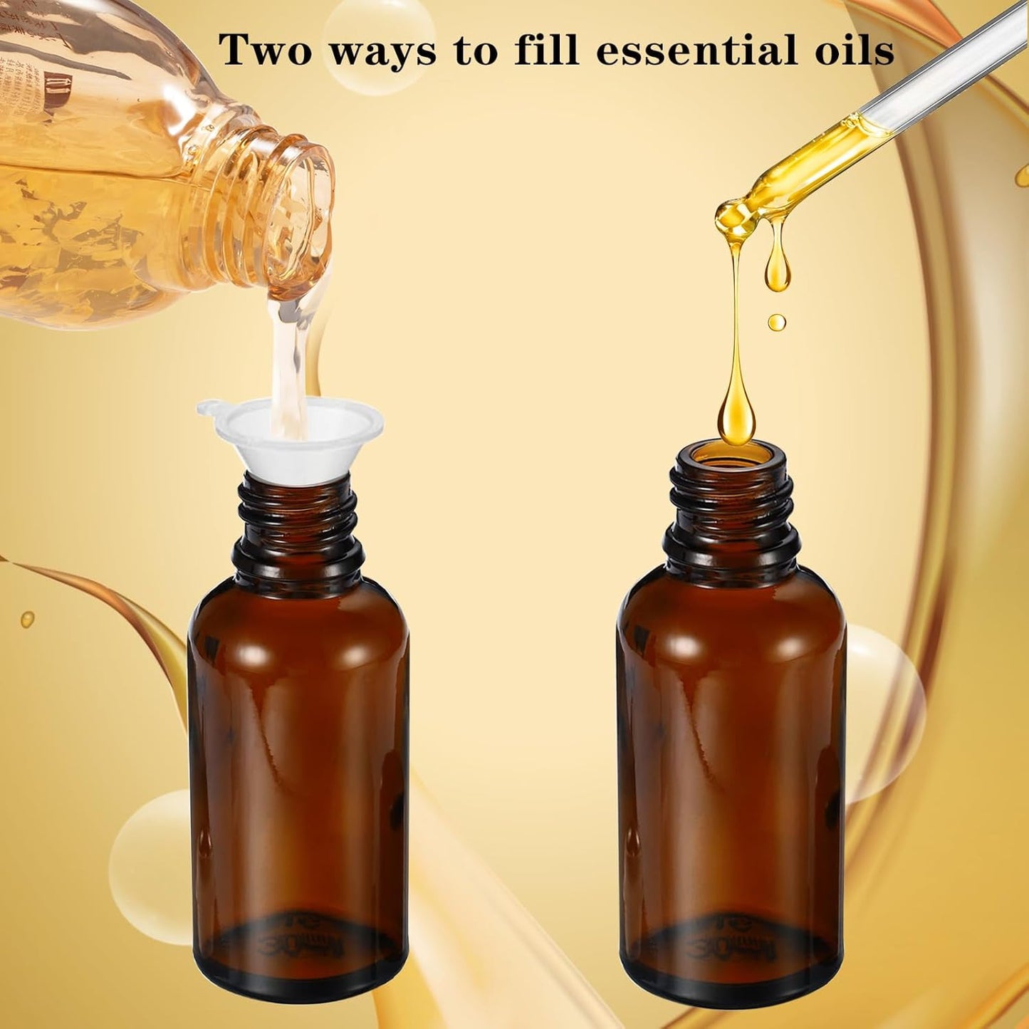 5ML Roller Bottles for Essential Oil, 4 Pack Empty Amber Glass Roller Bottle for Perfume Oil, Roll on Bottles with Stainless Steel Roller Balls, Opener, Funnel and Dropper