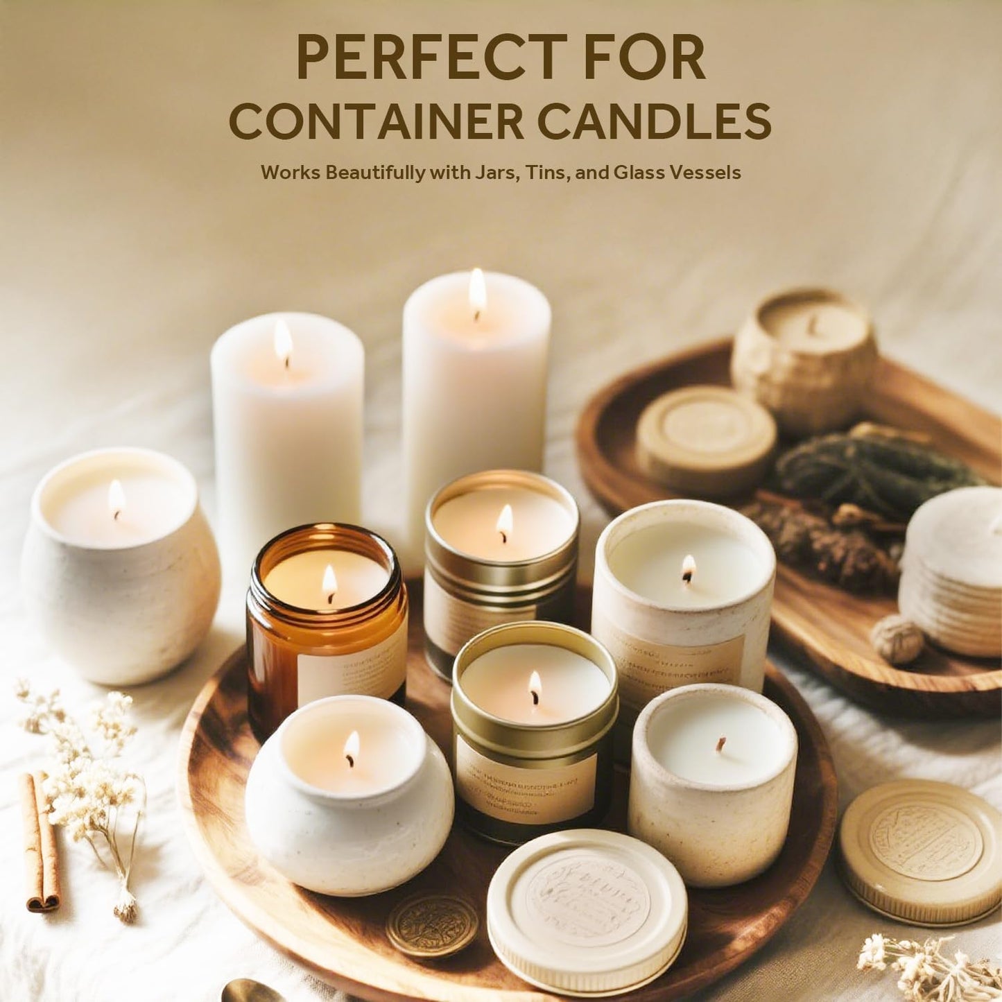 NORVENCE Soy Wax for Candle Making, Natural Soy Wax Flakes 1lb, Premium Candle Wax for DIY Candle Crafting