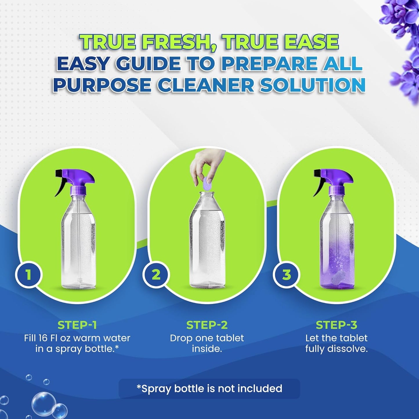 True Fresh All Purpose Cleaner Refill Tablets (24 Count) – Makes 384 fl oz, Effortless Cleaning Power For Multisurface Cleaning - Removes Tough Grimes, Stains and Acts as Degreaser