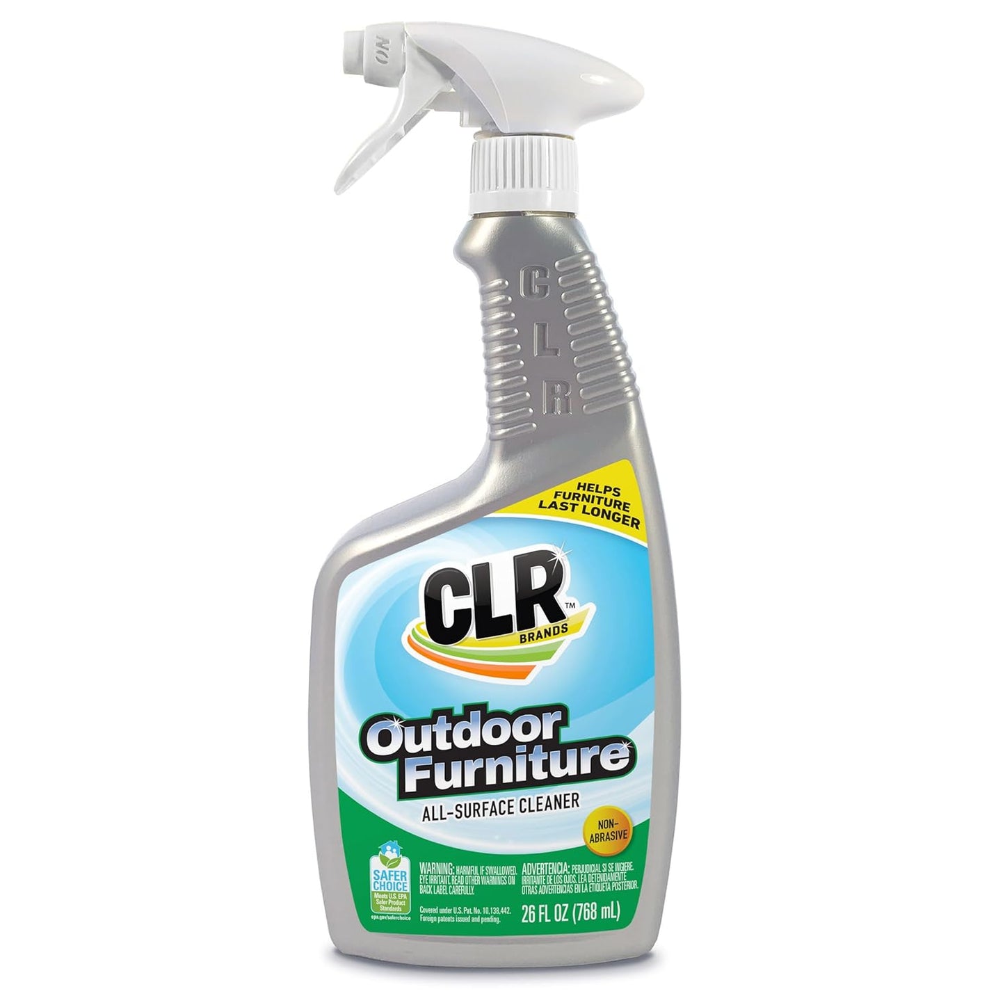 CLR Brands Outdoor Furniture Cleaner, 26 oz. Spray Bottle, Cleans Outdoor Surfaces, Remove Dirt and Grime from Fabric, Wood, Wicker, PVC, Plastic and More