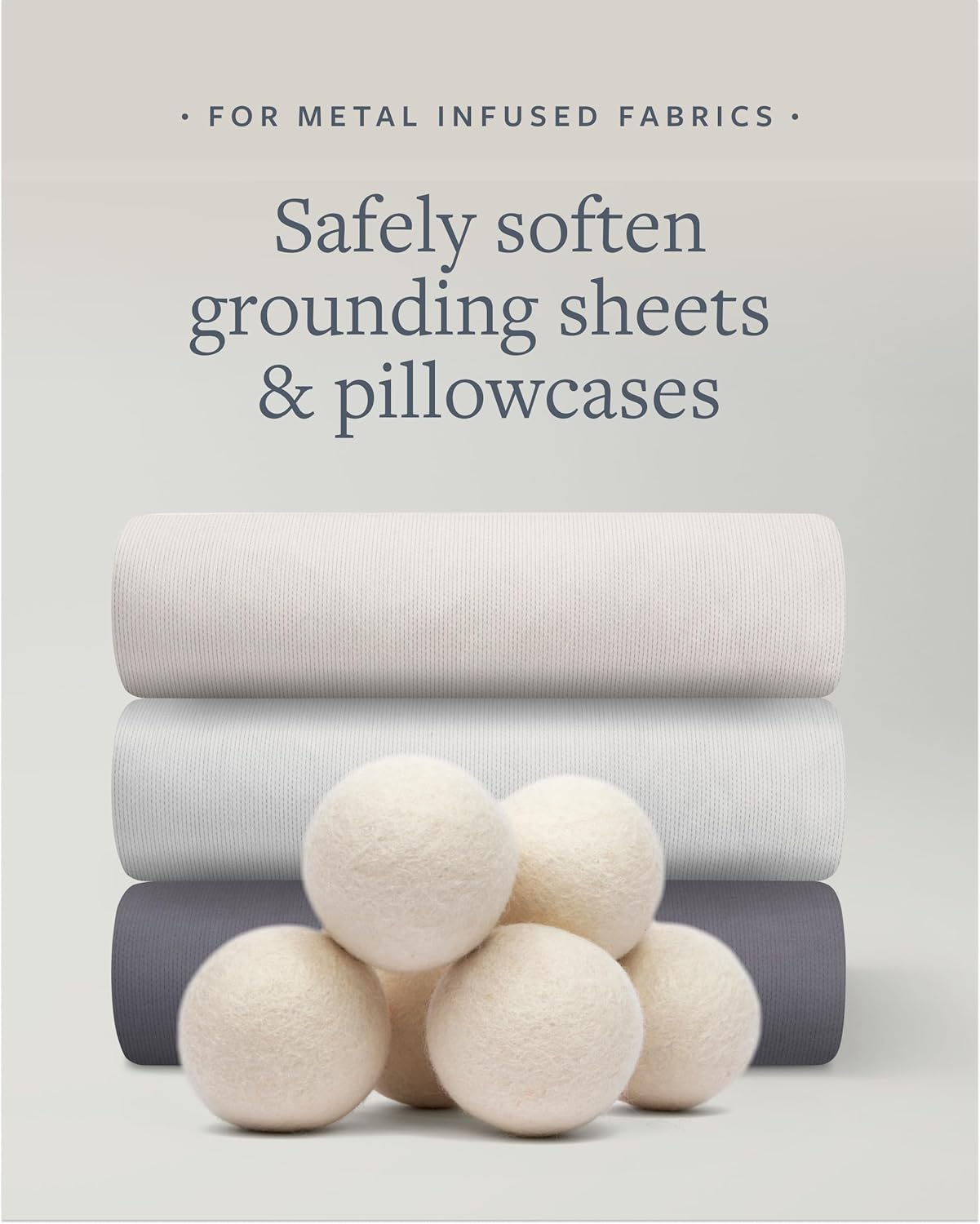 GroundLuxe Premium New Zealand Wool Dryer Balls - 6-Pack, 100% Organic, Hand-Felted, Reusable, Reduce Drying Time - Natural Fabric Softening, Wrinkle & Static Reduction