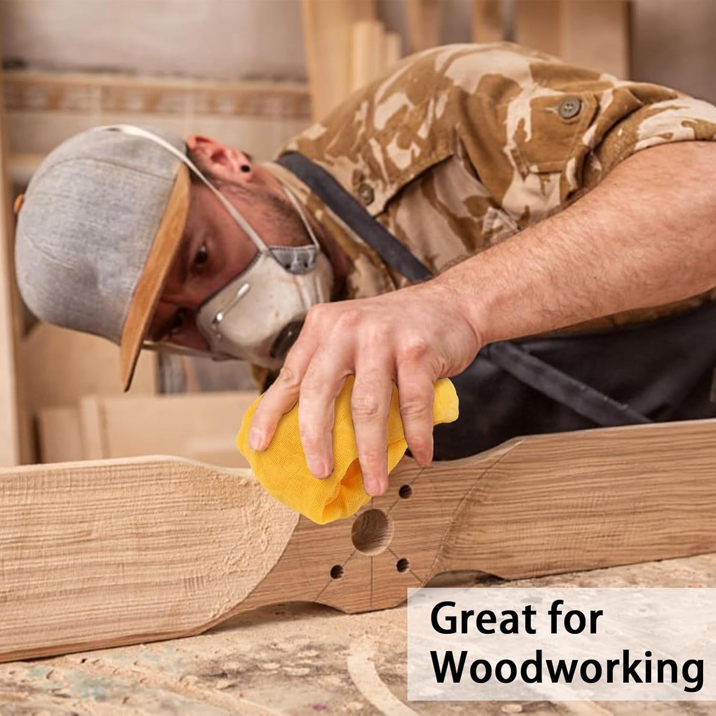 8 Pack Tack Cloths, Tack Rags for Woodworking, 17.7 x 35.4 in Tac Cloth Dust Stain Rags for Automotive Painting, Sanding, Cleaning, Dusting, Staining