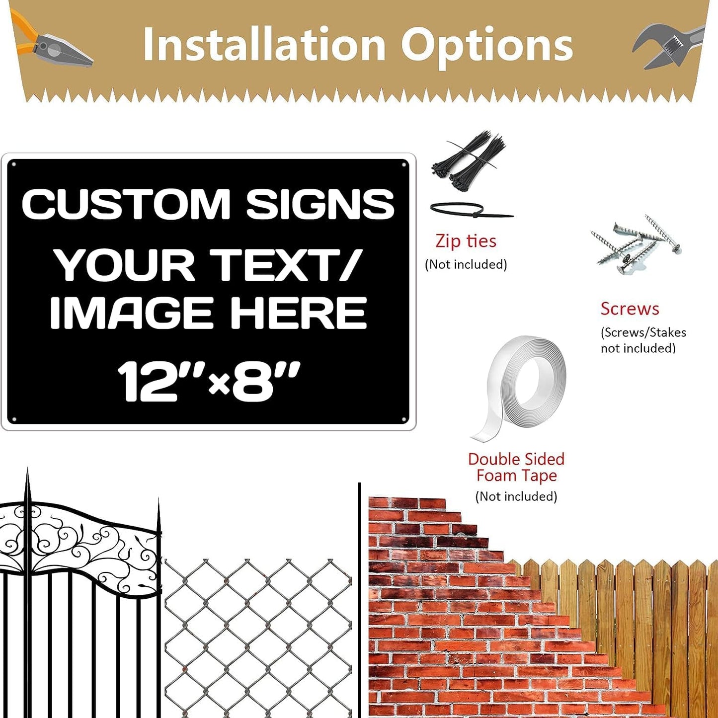 customizable sign,Aluminum Weatherproof Metal Sign Multiple Sizes Custom Personalized Text And picture Here,Traffic Regulation Horizontal Street Signs,hazard sign,garden sign,custom door sign,