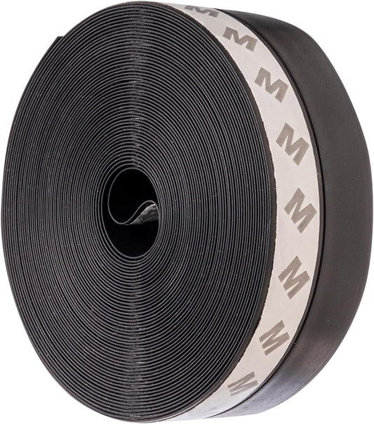 Weather Stripping Door Seal Strip for Gaps, Silicone Draft Stopper Adhesive Tape for Sliding Doors, Windows, Shower Glass, Soundproof Seal for Home Insulation, 32.8ft Roll Black
