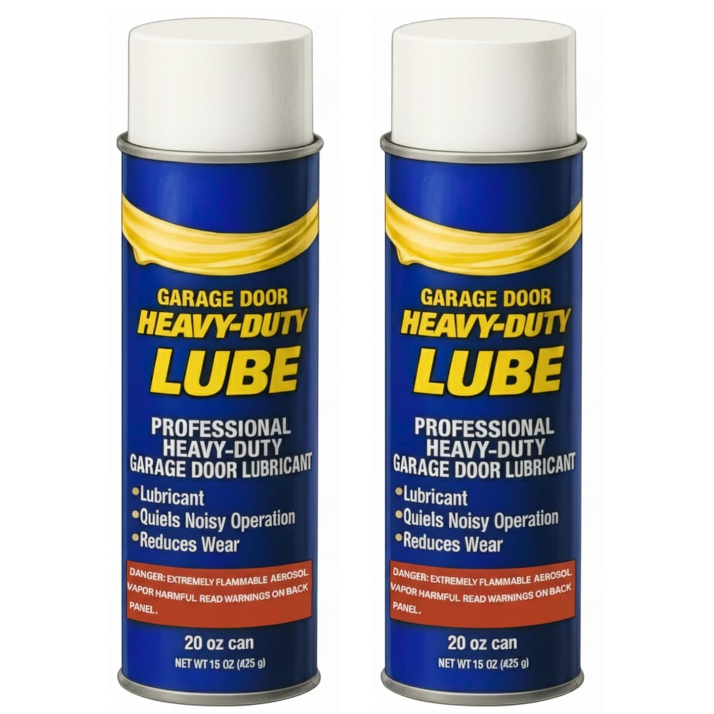 Premium Heavy-Duty Garage Door Lubricant 20oz (2 Pack) – Long-Lasting, Multi-Purpose Rust Preventative – Water-Resistant Lube for Springs, Rollers, Hinges & Locks