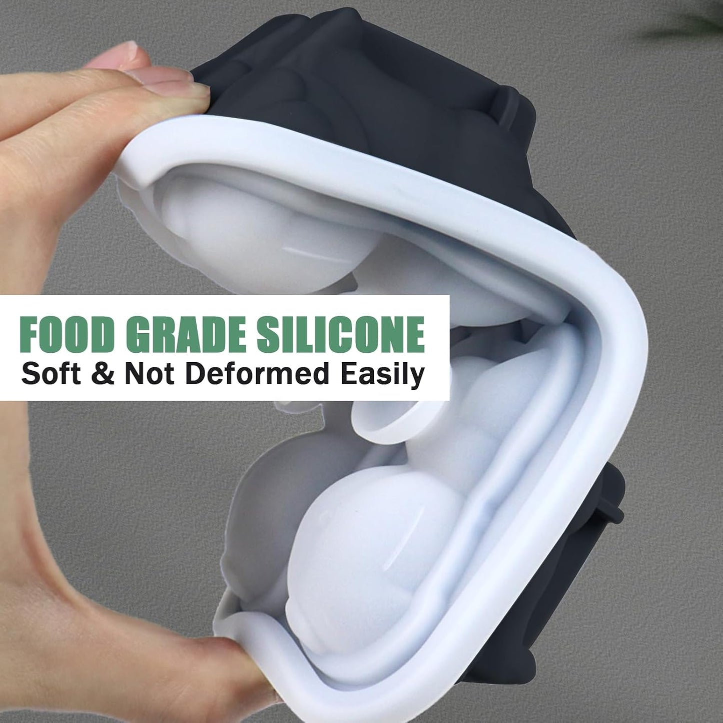 French Bulldog Gifts 3D Ice Cube Mold, Admaison Ice Cube Tray with Funnel for Cocktails, Bourbon,Brandy, Whiskey Gifts for Men, Silicone Fun Bulldog Shapes Black (French Bulldog)