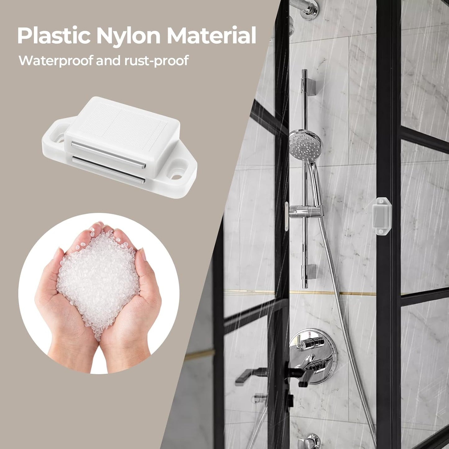 Cabinet Magnetic Catch Door Latch 30LB for Kitchen Drawer Magnets to Stay Closed Magnetic Catch Closet for Drawer（White 18 Pack）