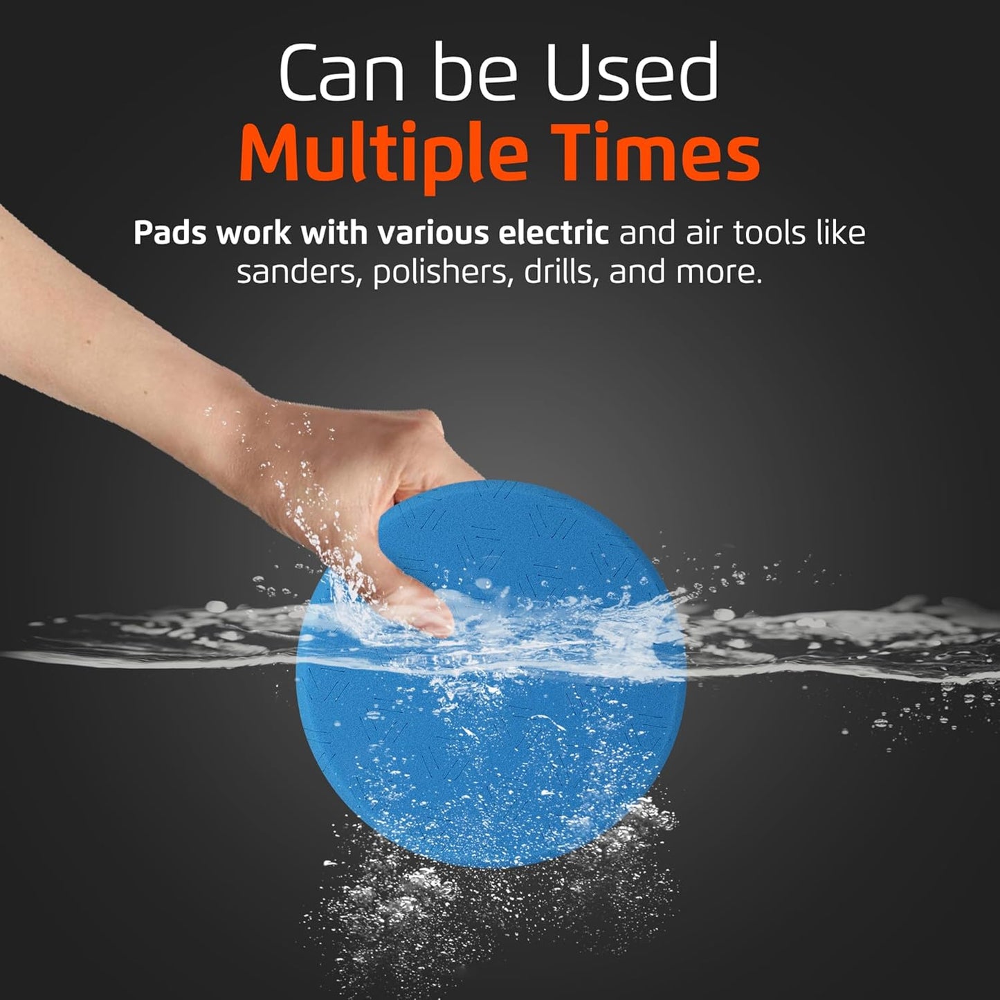 Venzo 6 Inch Buffing Polishing Pads, 5 Pcs 6.5" inch Front Side for 150mm Backing Plate, Buffing Polishing Kit, Cutting, Polishing & Waxing Pads for Car Buffer & Polisher