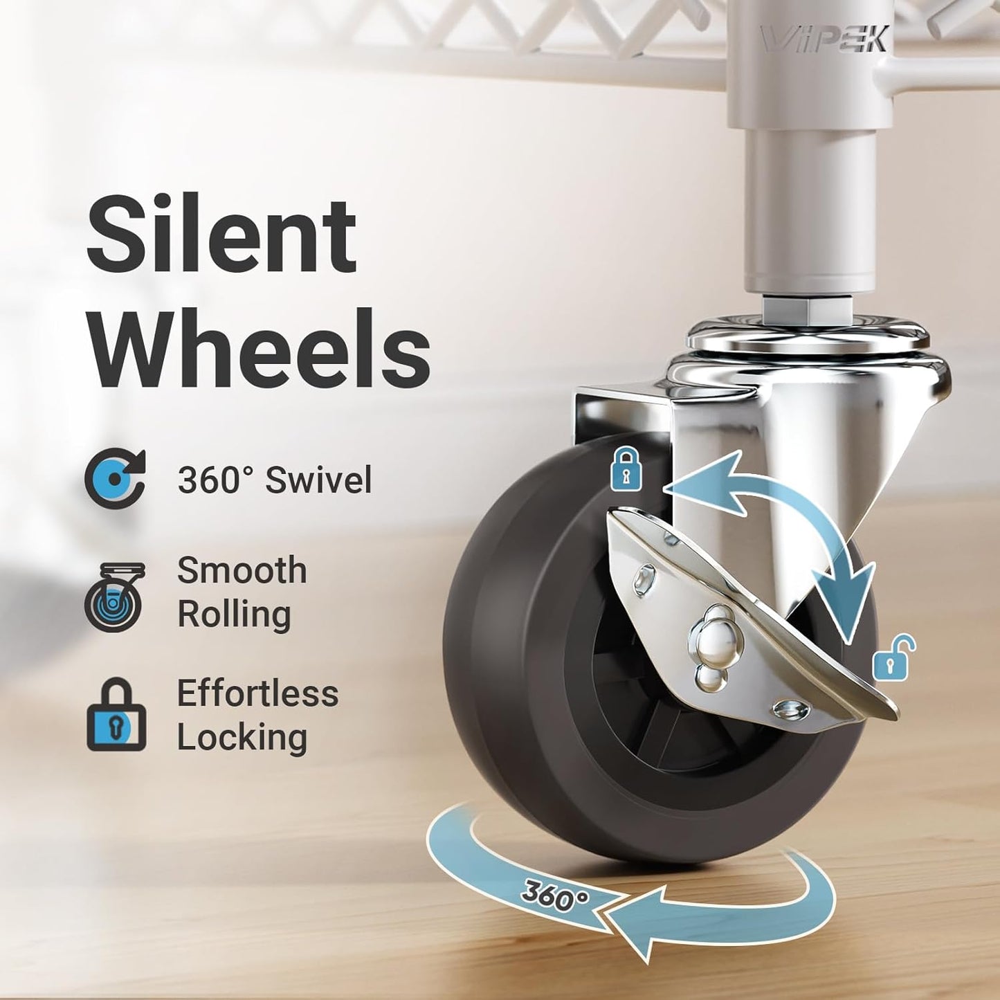 VIPEK R3C Portable Closet with Cover - Heavy Duty Freestanding Clothes Rack with Wheels & Hanging Rod & Side Hooks, 36.6" Lx17.3 Wx72.4 H, White Rack with Grey Upgraded Polyester Cover