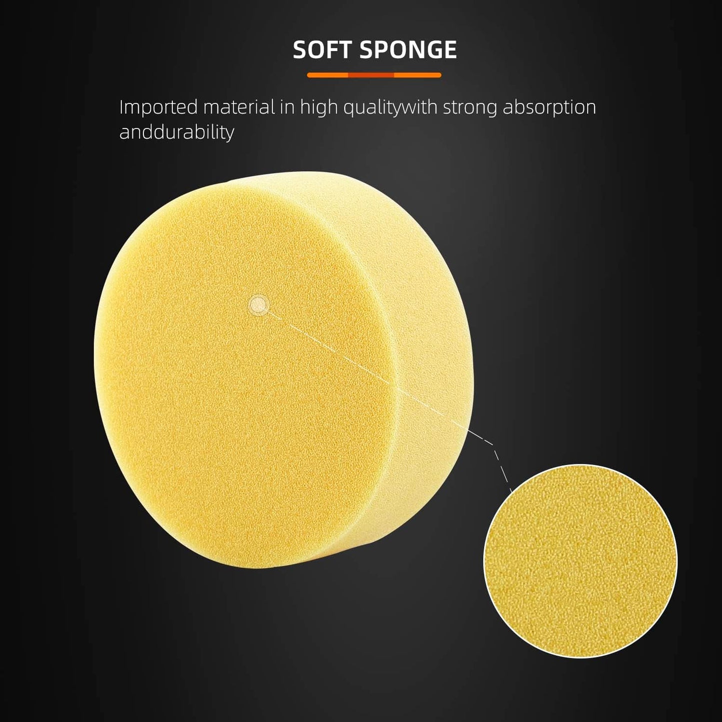 Polishing Pad, 50pcs 3 inch(80 mm) Sponge Buffing Pads, Foam Polishing Pad Kit for Car Sanding, Polishing and Waxing