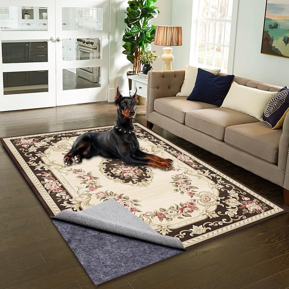 100% Waterproof Non-Slip Rug Pad 4x6 for Large Area Rugs Durable Felt Floor Protection pad for All Floors, Suitable for Cutting. Rug Pads Keep Rugs in Place and Provide Cushioning