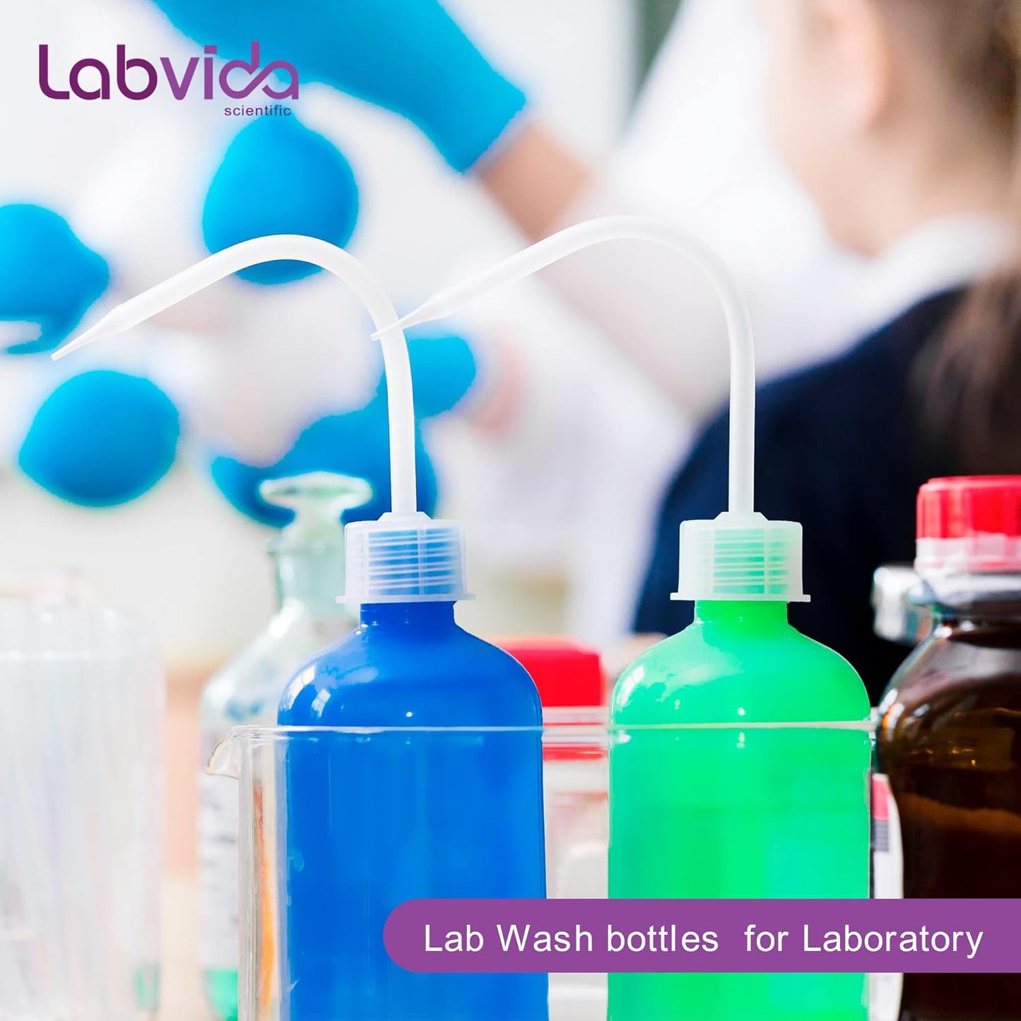 New Released Thick Wall 250ml Squeeze Bottle Set 2pcs- Laboratory Grade Durable Wash Bottles for Precision Liquid Dispensing and Tattoo Cleaning