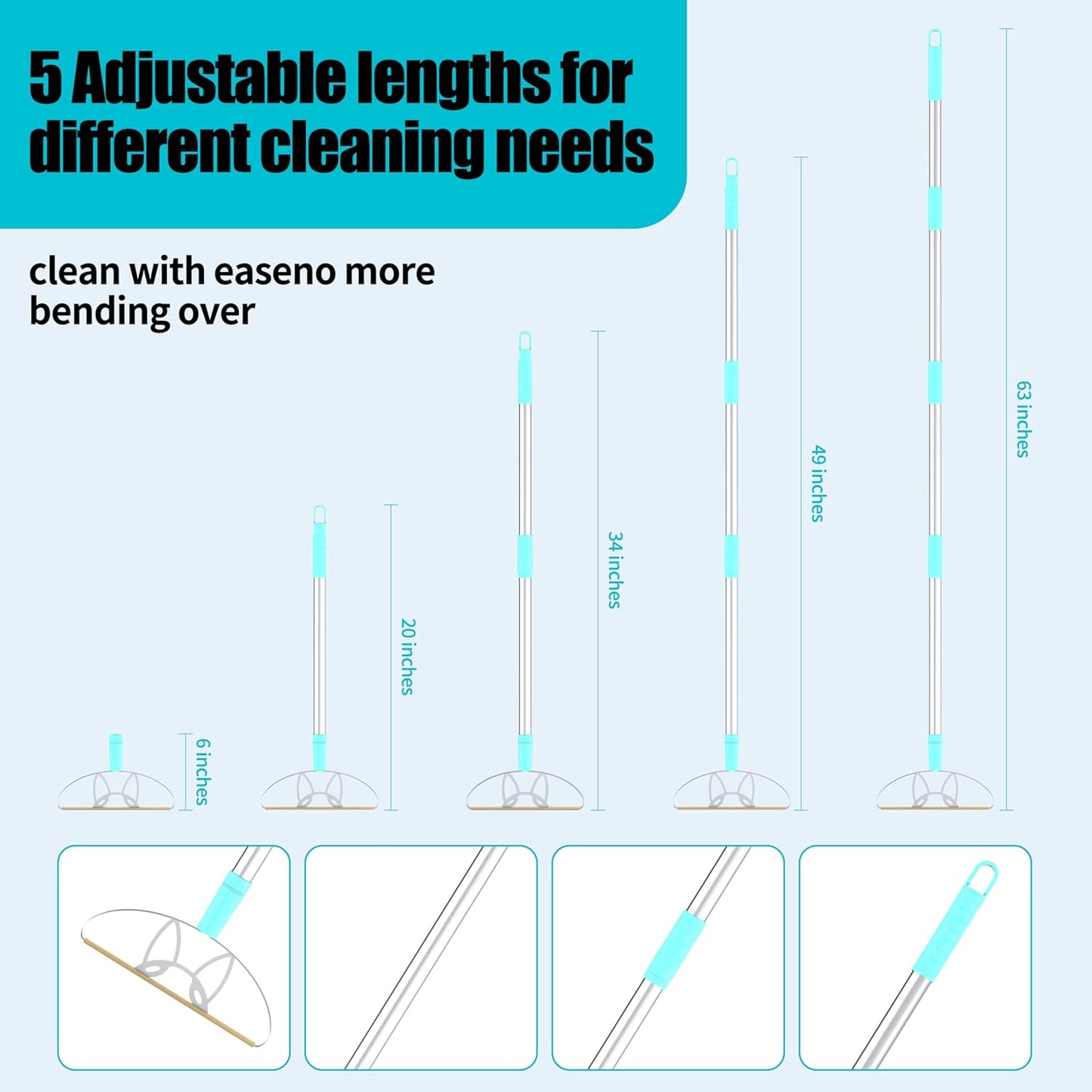 ULTRA+MAX+Pro LINTPLUS Pet Hair Remover Kit - 3-Size Carpet Rakes (S/M/L) w/Stainless Steel Handles - For Rugs, Carpets, Floors & Furniture - Stand-Up Design