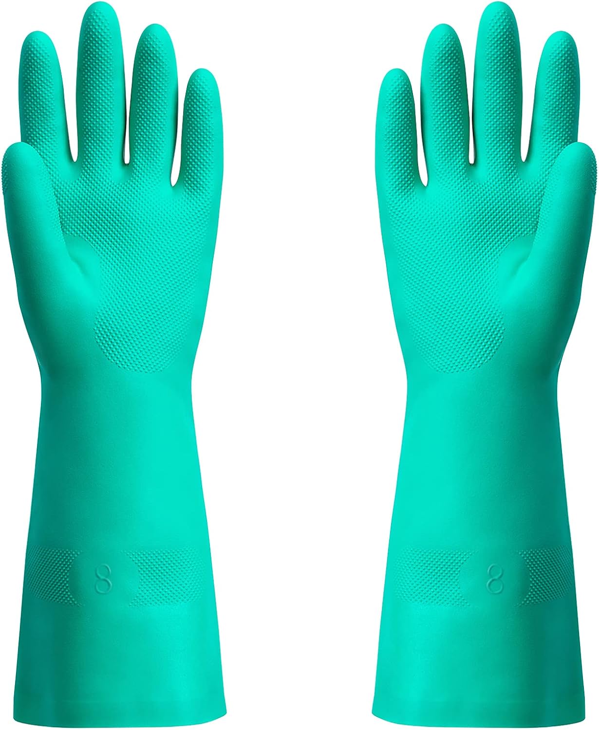 ThxToms Chemical Resistant Nitrile Gloves, Resist Household Acid, Alkali, Solvent and Oil, Latex Rubber Free, 1 Pair Medium