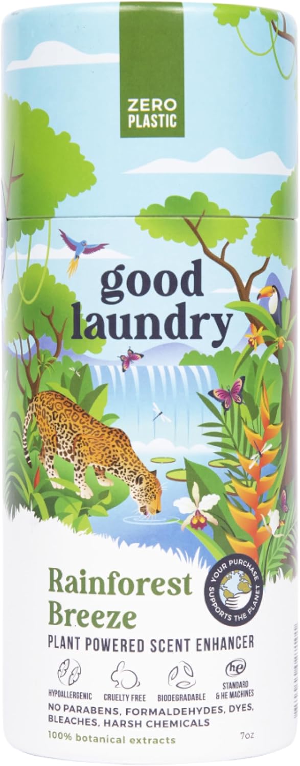 Good Laundry Scent Booster Beads - Rainforest Breeze Fabric Softener Bead – Eco-Friendly Laundry Bead Scent Booster for Long-Lasting Freshness, Scent Beads for Laundry - 7oz - USA Based