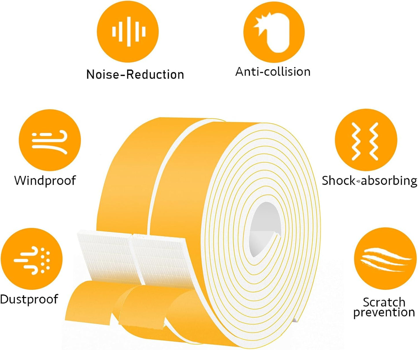 Strong Adhesive Foam Insulation Tape Self Adhesive, Closed Cell Weather Stripping for Doors and Windows, Cooling,Air Conditioning Seal Strip, Self Adhesive Foam Tape(2 in x 1/4 in x 13Ft)