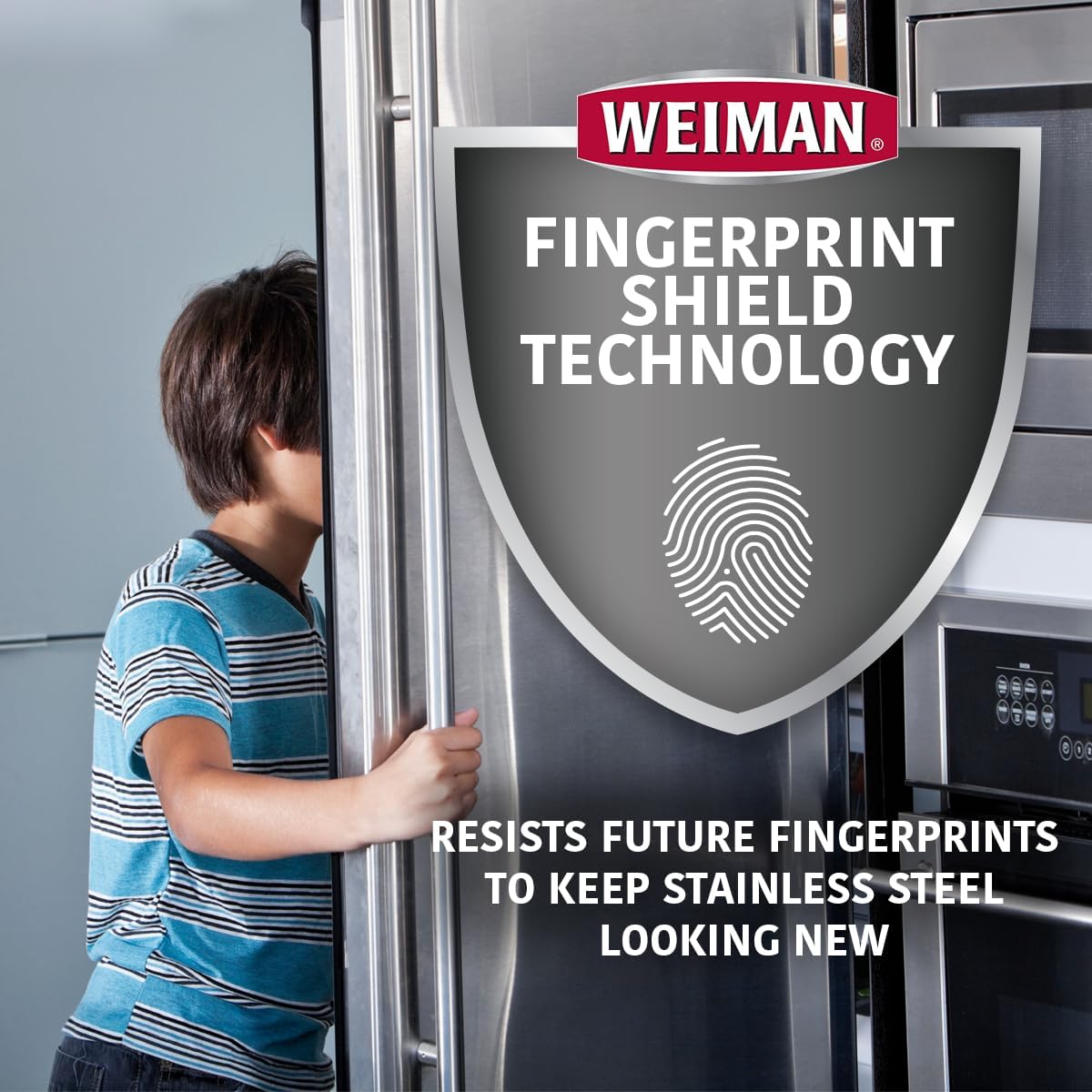 Weiman Stainless Steel Cleaner & Polish Streak-Free Shine - For Refrigerators, Oven, Dishwasher, Stove - 2 Pack Aerosol Spray with Microfiber Cloth Included