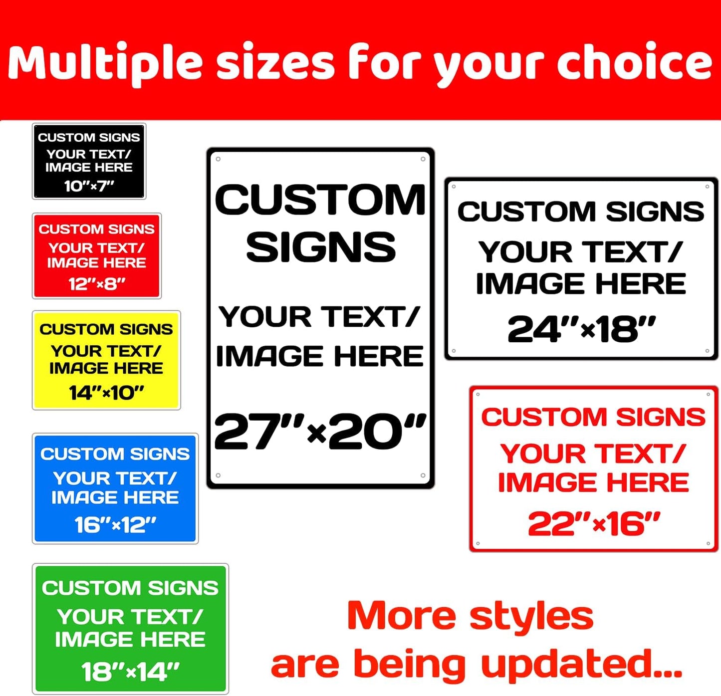 Custom Signs,Aluminum Weatherproof Metal Sign Multiple Sizes Custom Personalized Text And picture Here,hazard sign,garden sign,custom door sign,Customised business signs(16 * 12Inch)