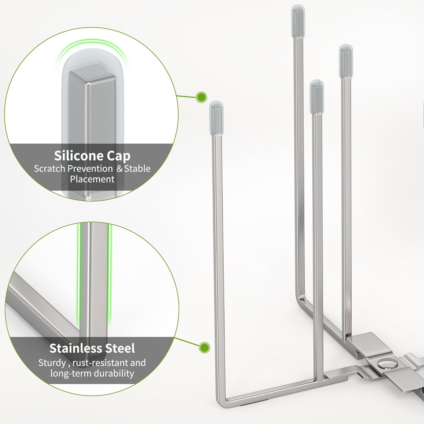 Retractable Bottle Drying Rack, Baby Bottle Drying Rack, Collapsible Cup Draining Rack, Reusable Storage Bag Dryer with Non-Slip Bottom - Stainless Steels