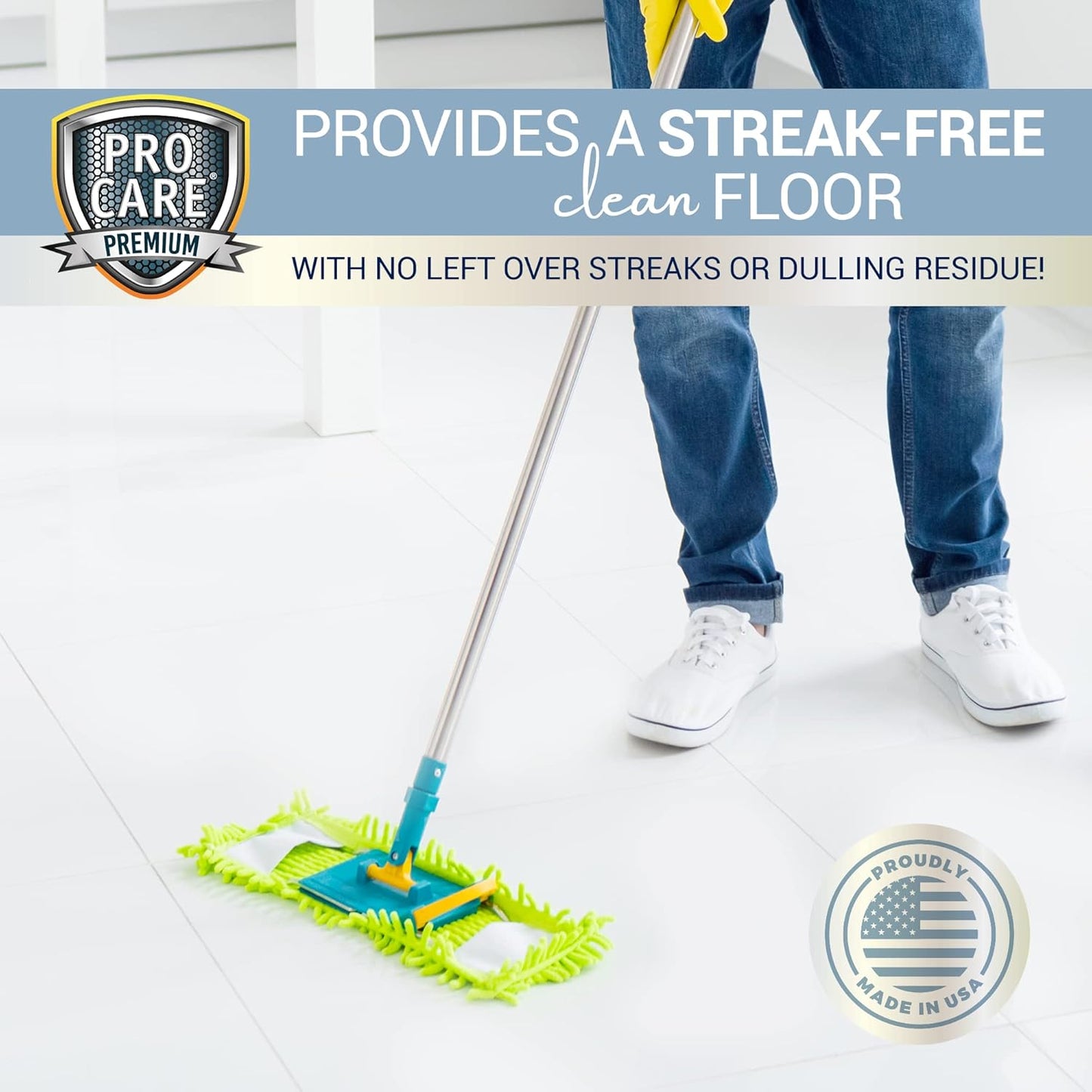 ProCare Floor Cleaner (Made in USA) | Tile, Stone, Laminate, Vinyl & Natural Wood Floor Cleaner for Mopping, Household Supplies, Cleaning Solution with Citrus Aroma - 1 Gal (128 Fl Oz)