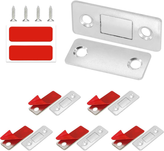 Cabinet Magnetic Catch, 6 Pack Ultra Thin Magnetic Cabinet Door Catch, Adhesive Cabinet Magnets for Kitchen Drawer Cabinet Door Closet, Concealed Strong Magnetic Cabinet Latch