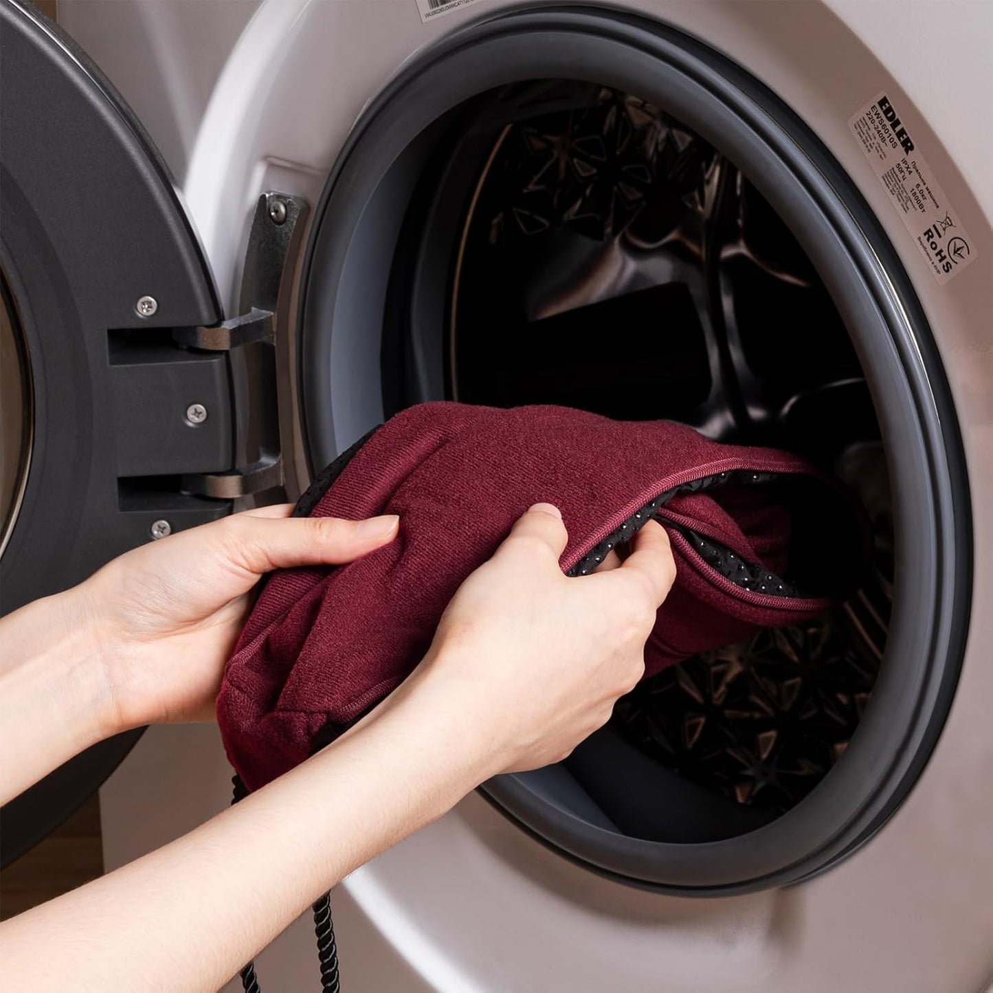 Sunolga 36" Door Draft Stopper Blocks Hot and Cold Air with Removable Washable Cover for Gaps Up to 3", All-Season Seal for Noise, Wind, Door Sweep for Bottom of Door and Window, Home Essentials, Red