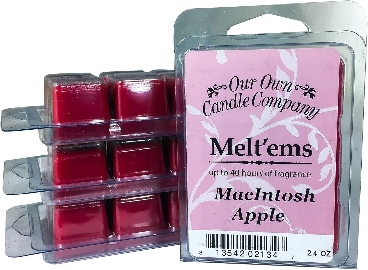 Our Own Candle Company Premium Wax Melt, Macintosh, 6 Cubes, 2.4 oz (4 Pack)