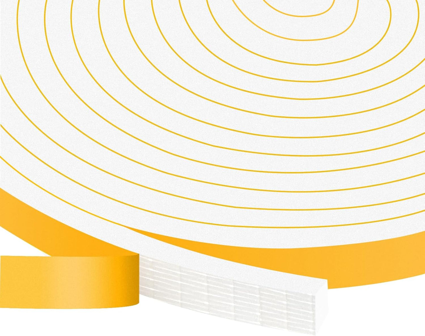 Strong Adhesive Weather Stripping, High Density Weatherproof Weather Stripping Door Seal Strip for Sliding Door, Windows,Noise-Reduction Foam Sealing Strip, White(1/2 in x 1/4 in x 13Ft)