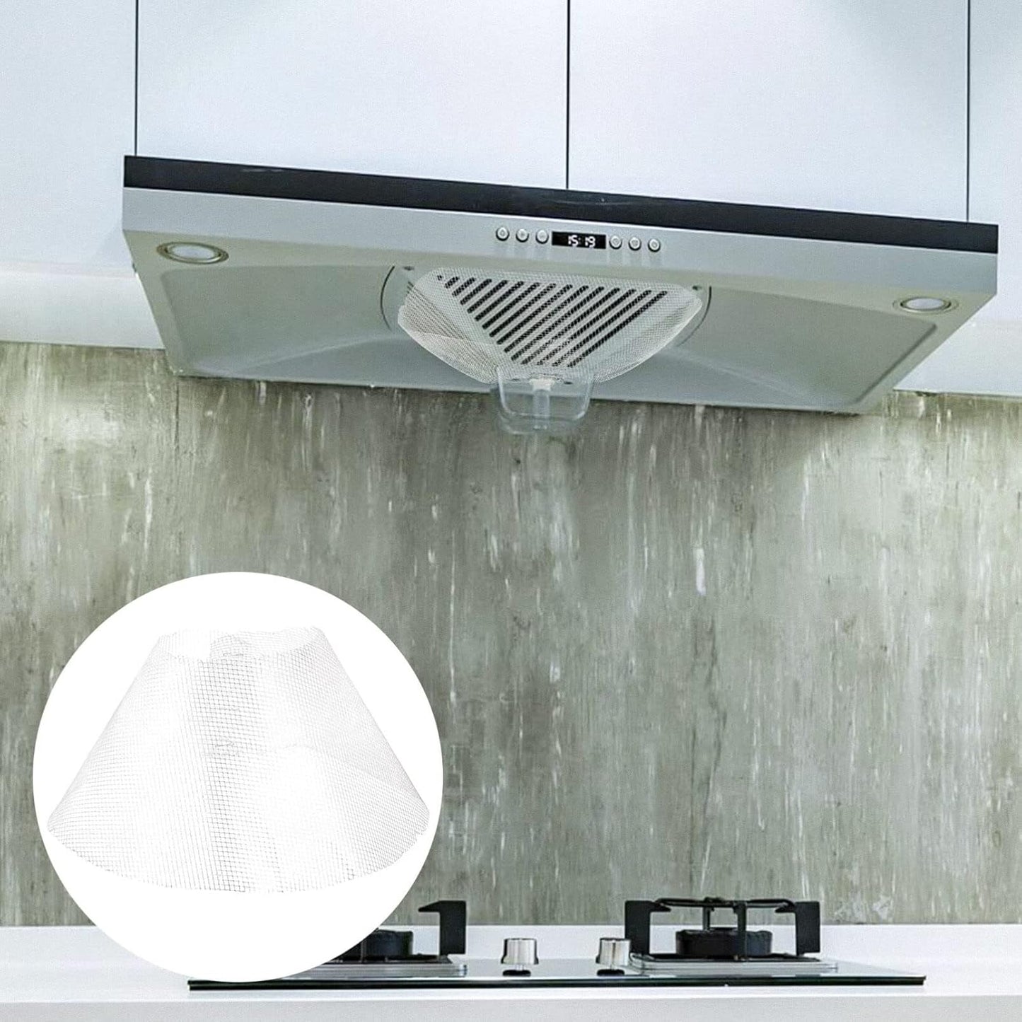 Gatuida Range Hood Filter Net 10-Pack 9 Inch Round Vent Grease Filter Replacement Mesh for Kitchen Cooker Fan