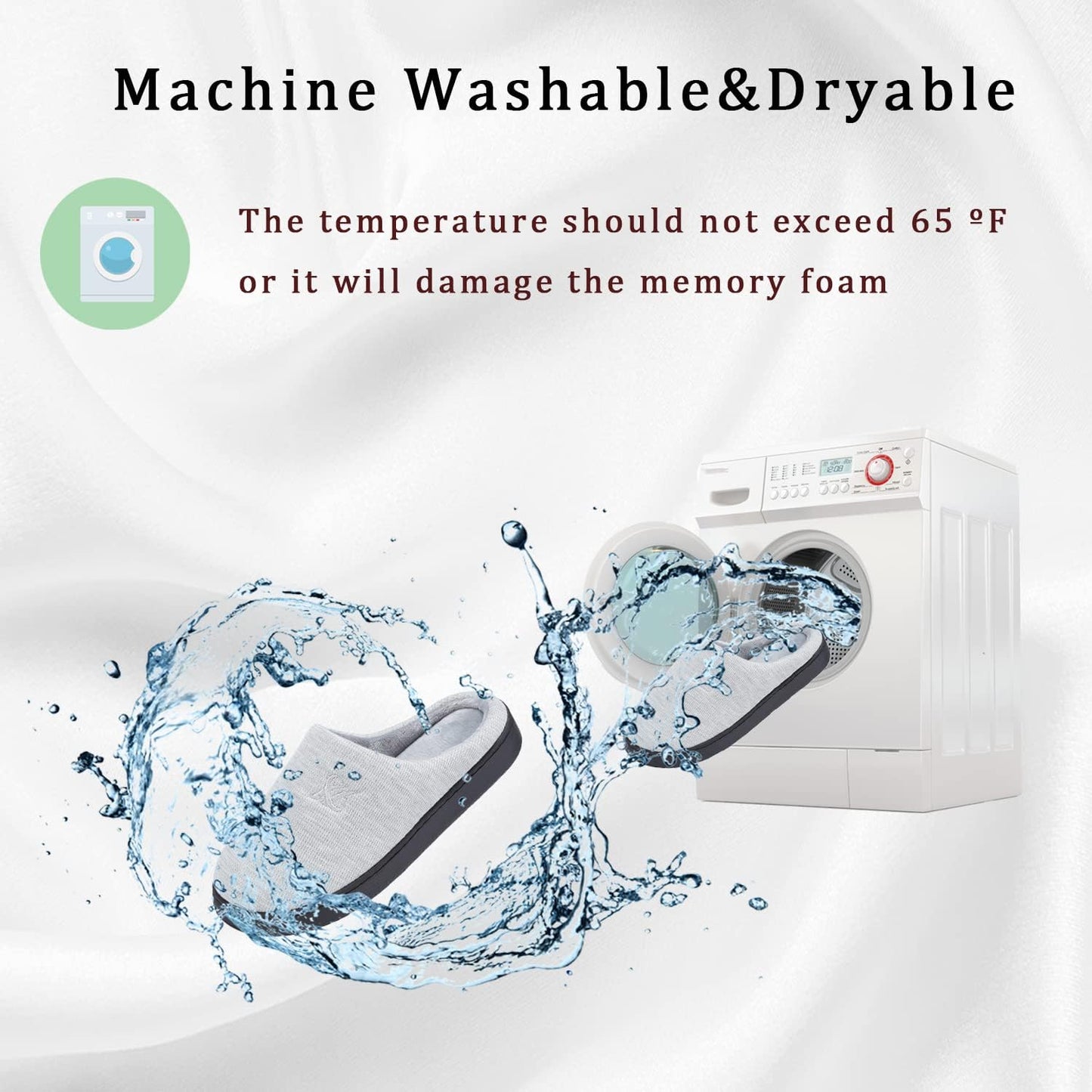 Memory Foam Slippers for Women's and Men's Casual House Shoes