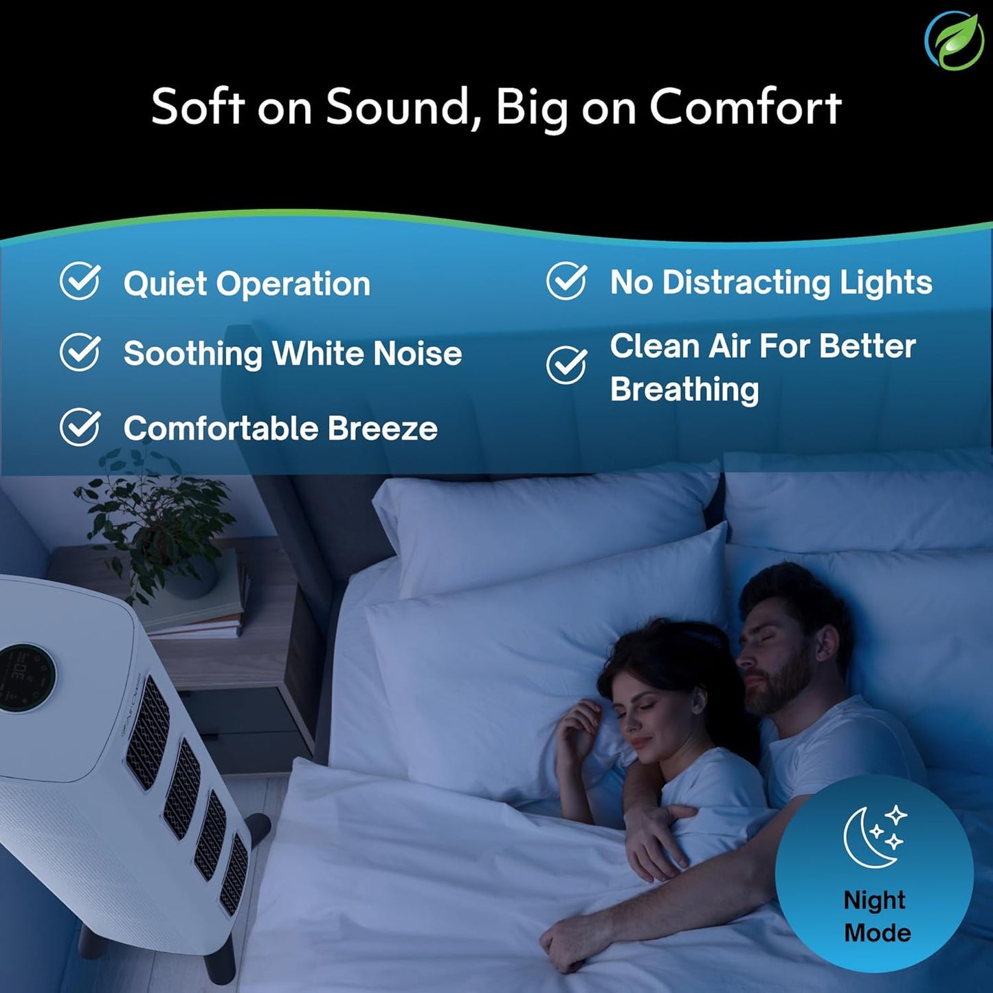 Air Oasis iAdapt 2.0 H13 HEPA Filter Air Purifier | Reduces Up To 99% of Viruses, Mold, Dust, Smoke, Pollen & Odors | Whisper Quiet Operation |WiFi Compatible | 5,474 Sq Ft of Clean Air