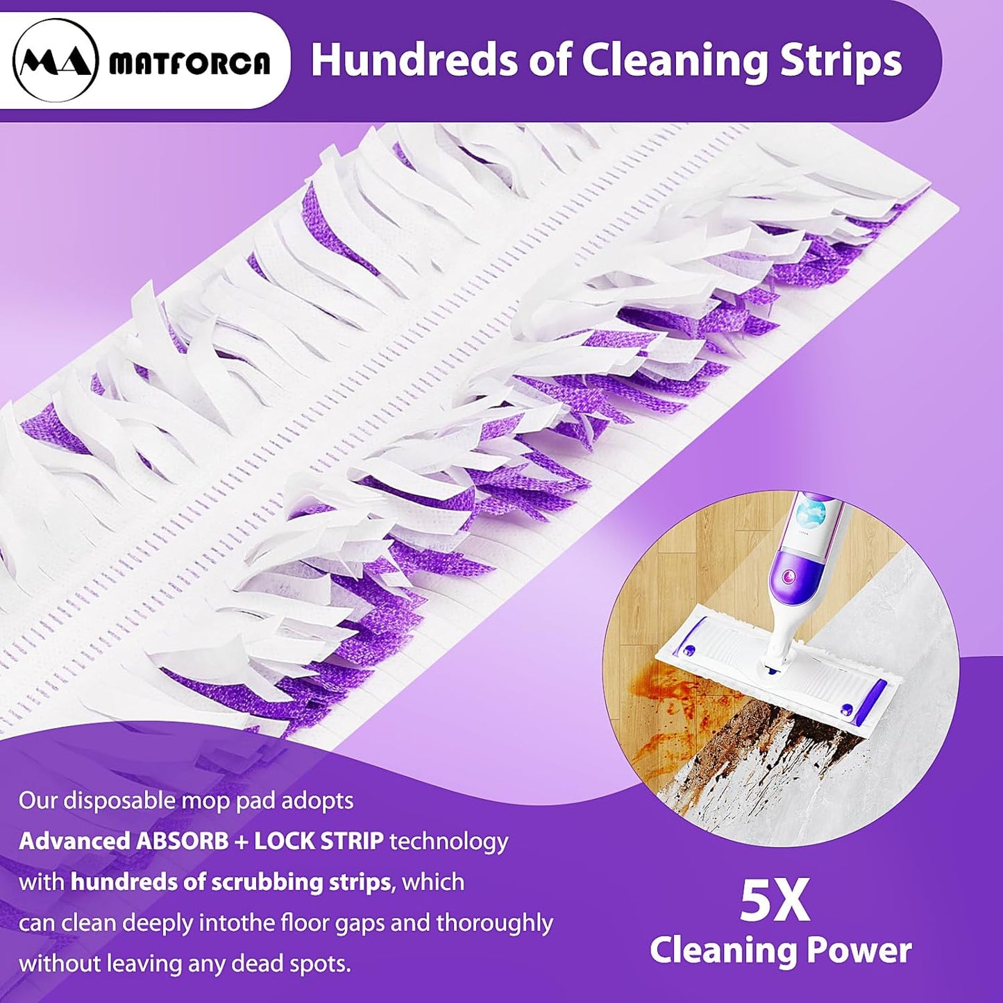 10 Pack Swiffer Power Mop Refills – Disposable Wet Mop Pads for Swiffer Power Mop, Perfect for Hardwood, Tile, and Laminate Floors, Easy-to-Use Floor Cleaning Pads Compatible with Swiffer WetJet