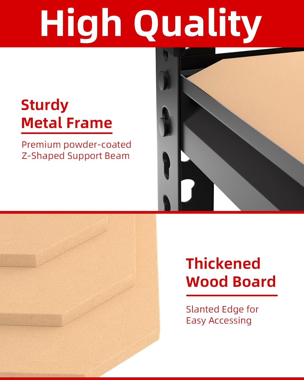 PrimeZone 35.5" x 12" x 72" Heavy Duty Storage Shelves - 5 Tier Adjustable Garage Storage Shelving, Metal Storage Utility Rack Shelf Unit for Warehouse Pantry Closet Kitchen, Black, 2 Pack