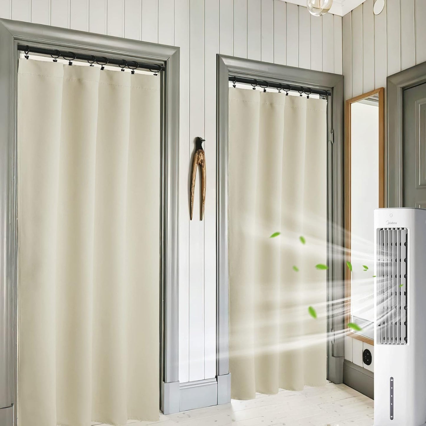 RYB HOME Curtains 84 inch Long - Blackout Curtains Privacy for Living Room Bedroom Bay Window Patio Door Decor, W 42 x L 84, Beige, 1 Pair