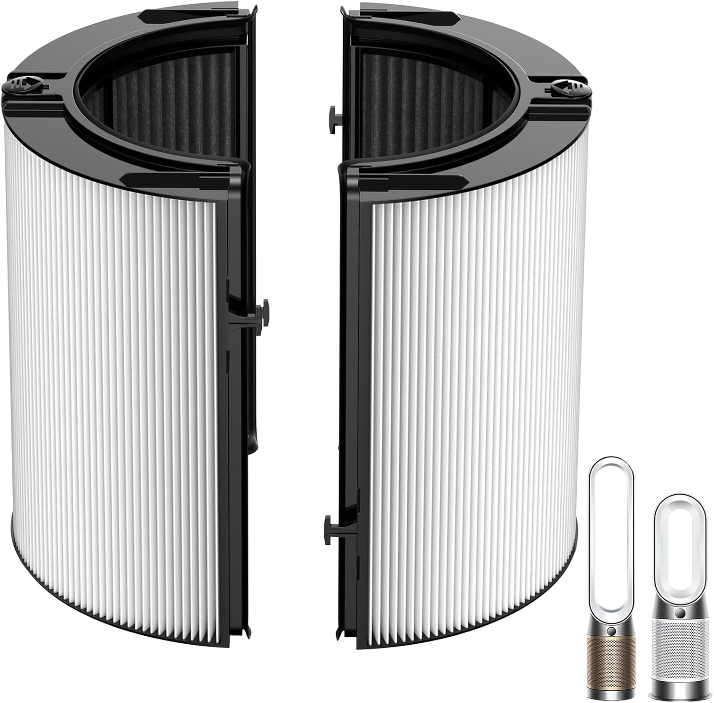Upgraded 2-in-1 Replacement Filter Compatible with Dyson TP07 TP10 HP10 TP06 HP06 TP04 HP04 PH02 PH01 PH03 PH04 HP09 TP09 HP07 Air Purifier, 360°Combi Glass H13 True Hepa+ Activated Carbon Filter