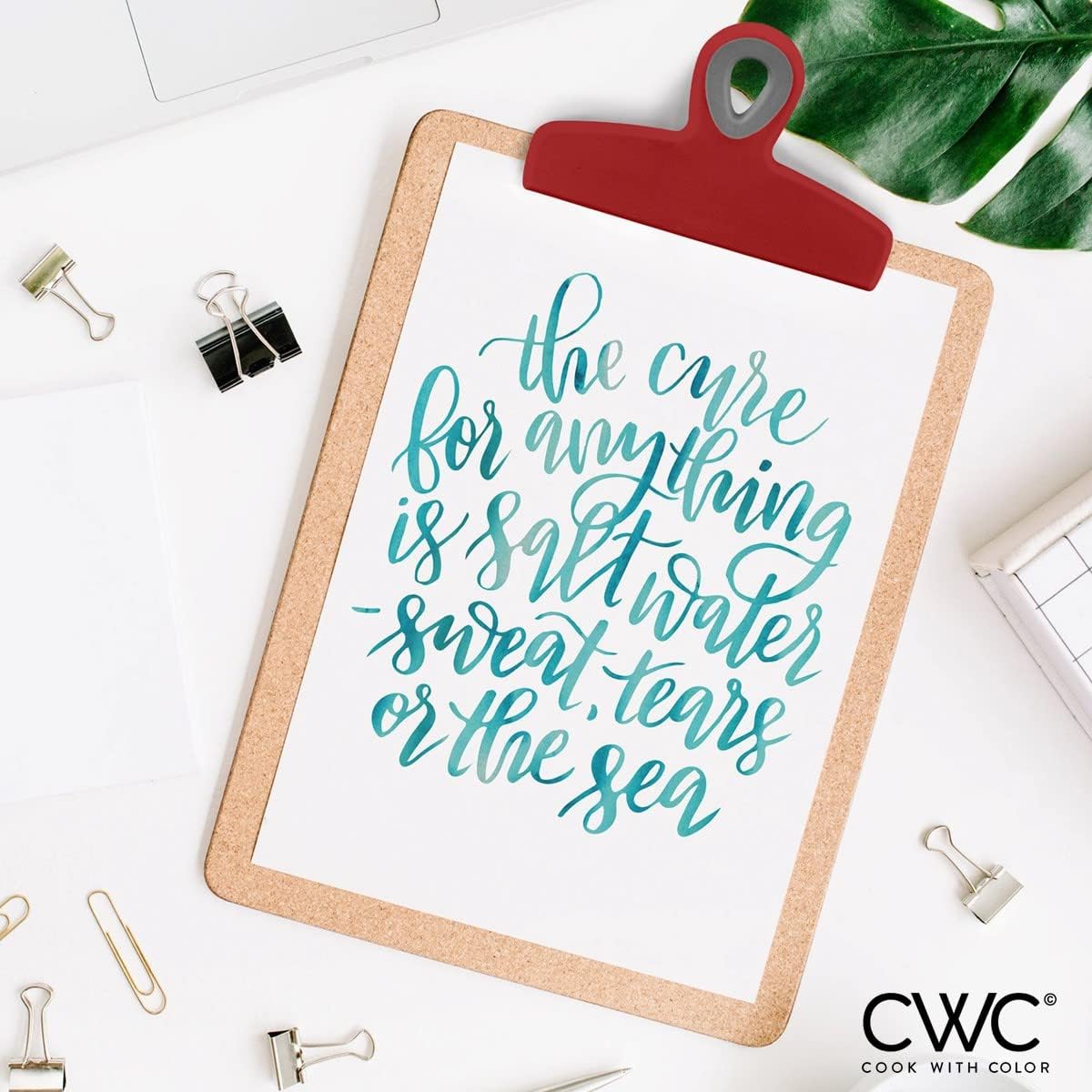 COOK WITH COLOR Bag Clips - Heavy Duty Chip Clip and Refrigerator Magnet Clips for Food Storage with Air Tight Seal Grip, Red, Pack of 8