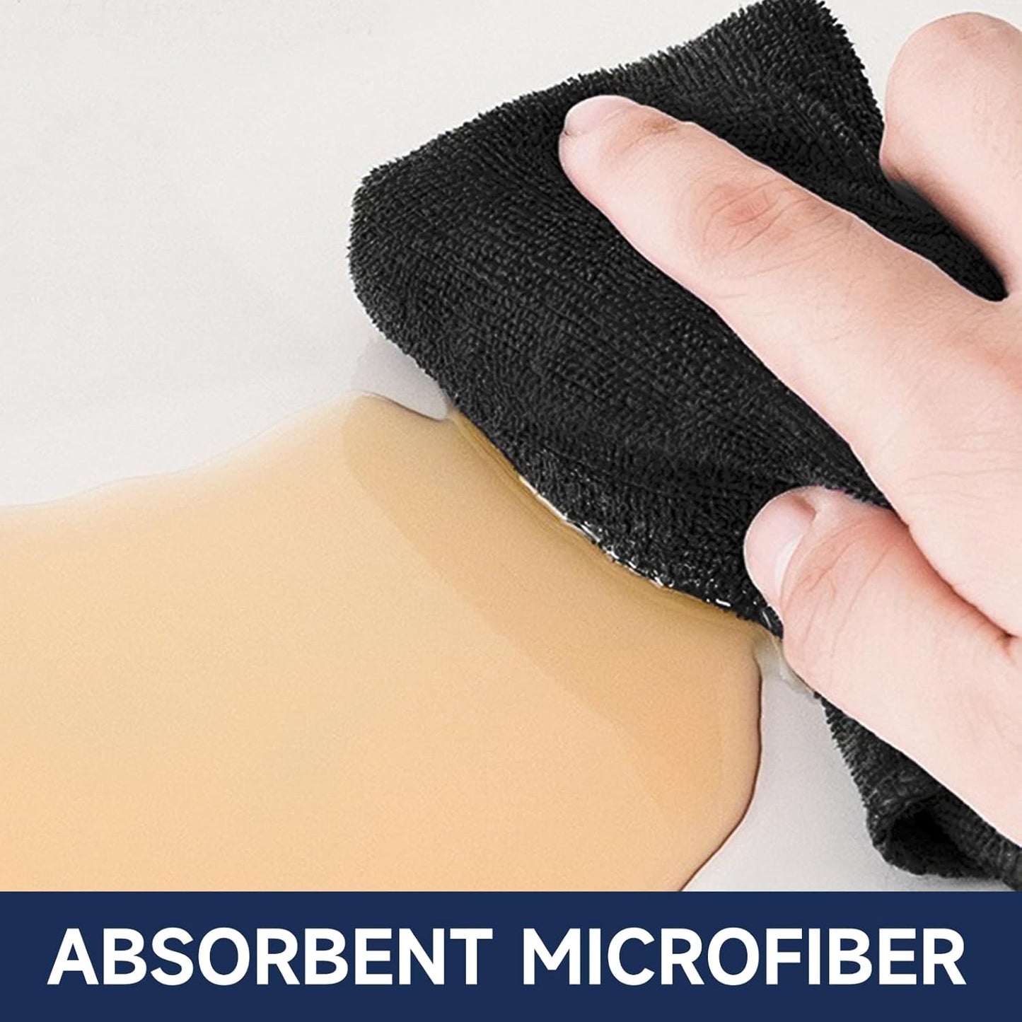 20Pack Microfiber Cleaning Cloth in Bag,Multi-Purpose Reusable Cleaning Wipes Rags,Lint Free,Scratch & Streak-Free Cloth for Car,Small Microfiber Towels for House Wash,12" x 12" (LightGrey)