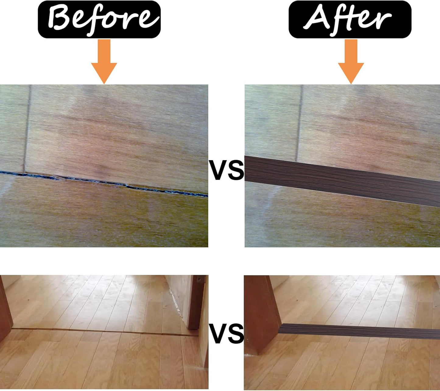 Floor Transition Strip & Self Adhesive Floor Vinyl Floor Edge Trim Laminate Floor Gap Covering Joining Strip