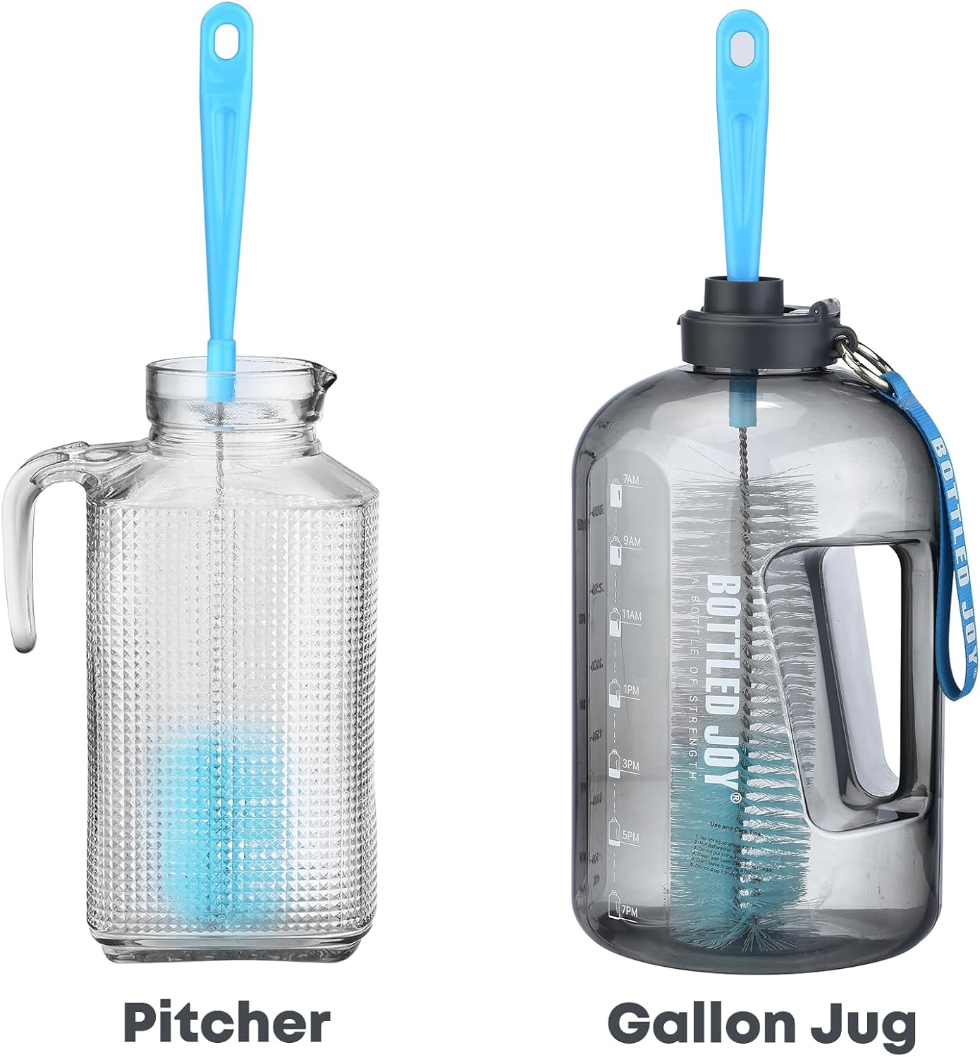 3-Pack Long Bottle Cleaning Brush for Narrow Neck Beer, Wine, Flask, Thermos, Sportwell, Pitcher, Brewing Bottle Cleaner, 16 Inches