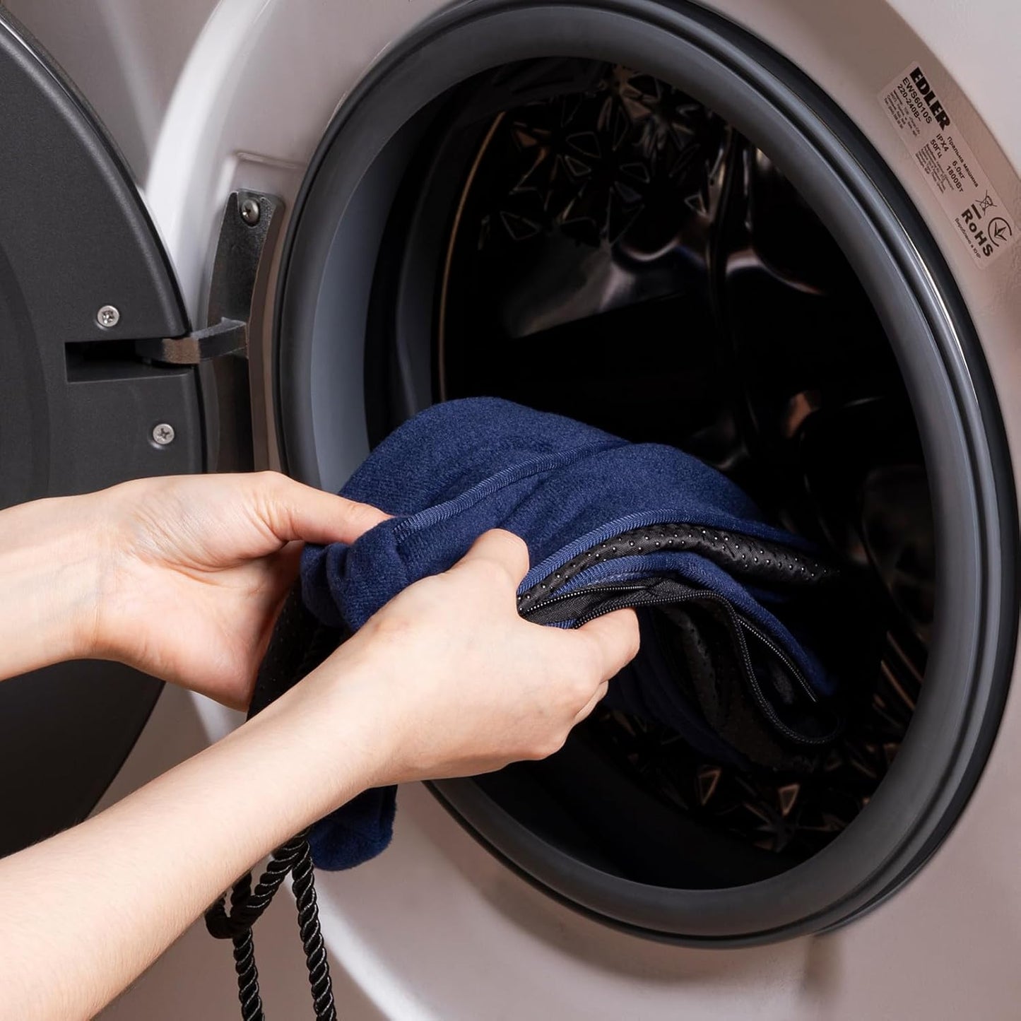 Sunolga 38" Door Draft Stopper Blocks Hot and Cold Air with Removable Washable Cover for Gaps Up to 3", All-Season Seal for Noise, Door Sweep for Bottom of Door and Window, Home Essentials, Blue