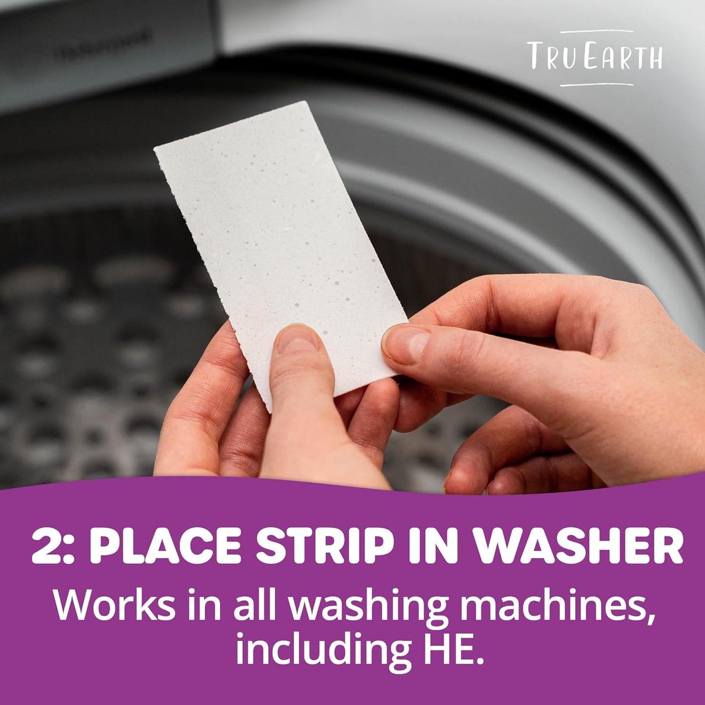 Tru Earth Compact Dry Laundry Detergent Sheets - Up to 768 Loads (384 Count) - Paraben-Free - Original Eco-Strip Liquidless Detergent, Travel Sheets - Lilac Breeze