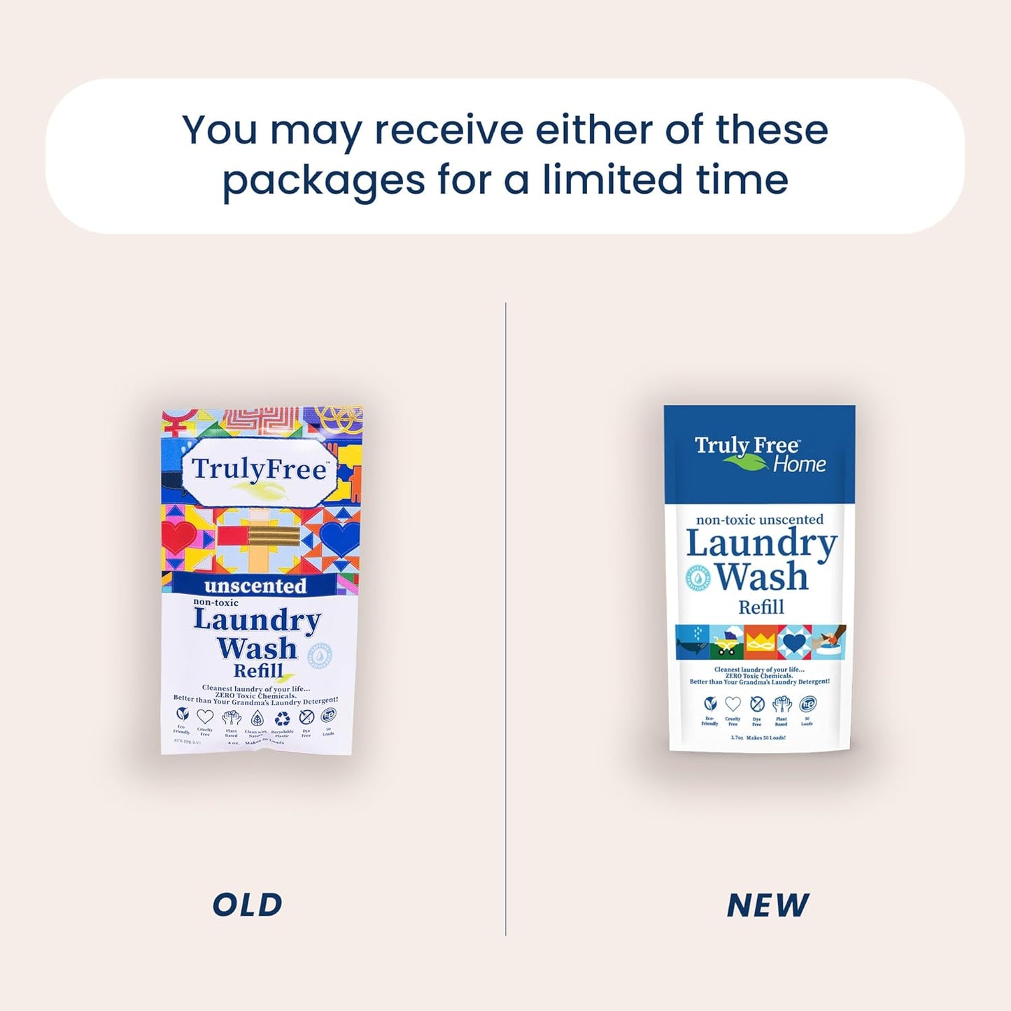 Truly Free Laundry Wash Detergent for Sensitive Skin | Gentle & Safe for Baby Clothes | Plant-Based, Natural Ingredients | Unscented | Refill Only (200 Loads)