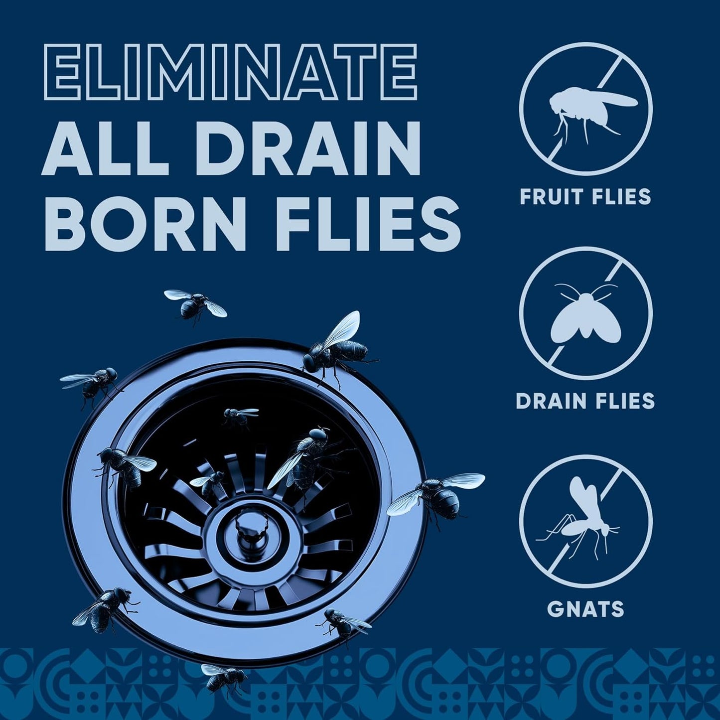 Fruit Fly Drain Treatment | Drain Fly Eliminator | Eliminates Gnats, Sewer Flies and More - Works in All Drains - 256 Fl Oz
