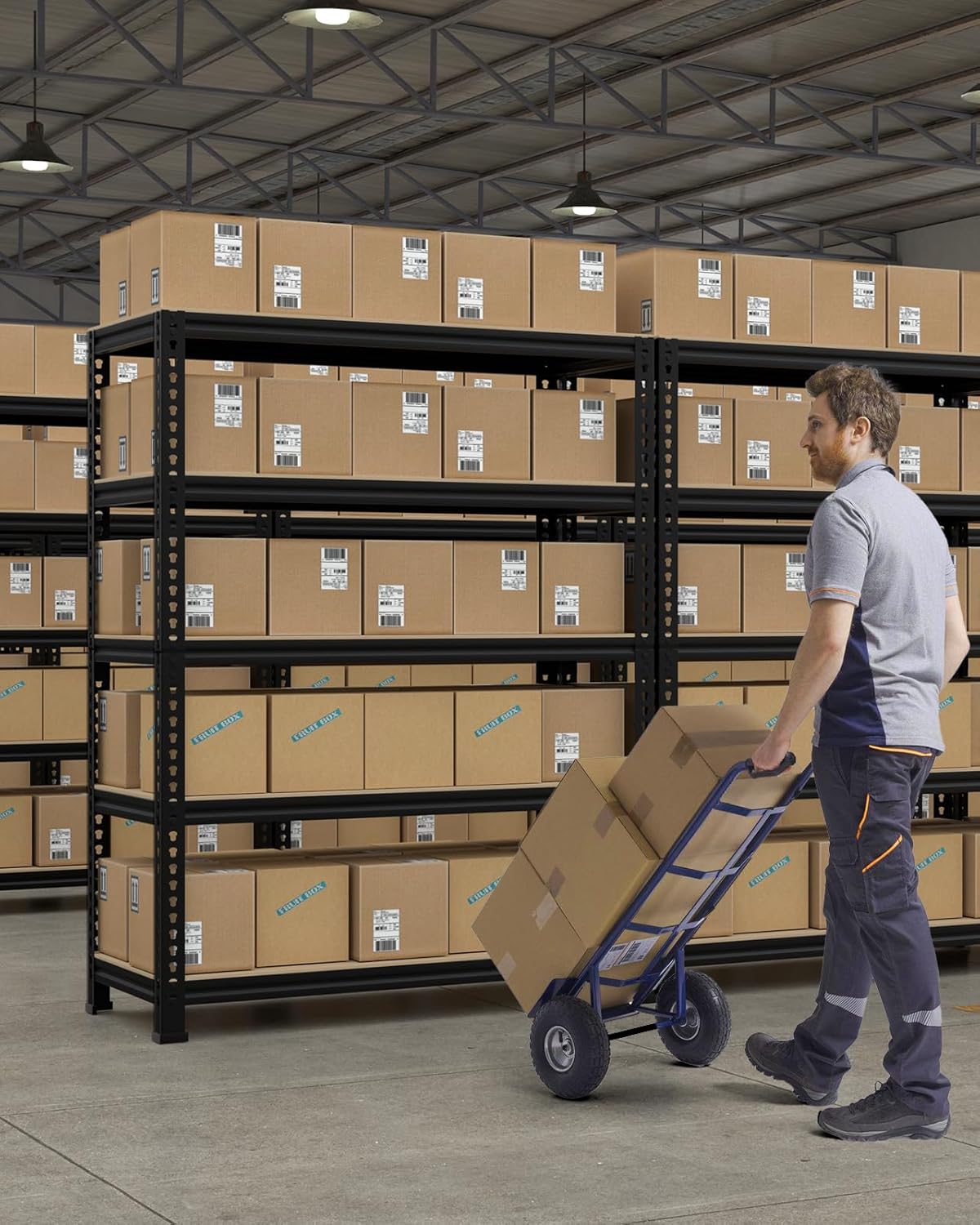 PrimeZone 32" W x 16" D x 63" H Storage Shelves - 3 Pack 5 Tier Adjustable Garage Storage Shelving, Heavy Duty Metal Storage Utility Rack Shelf Unit for Warehouse Pantry Closet Kitchen, Black